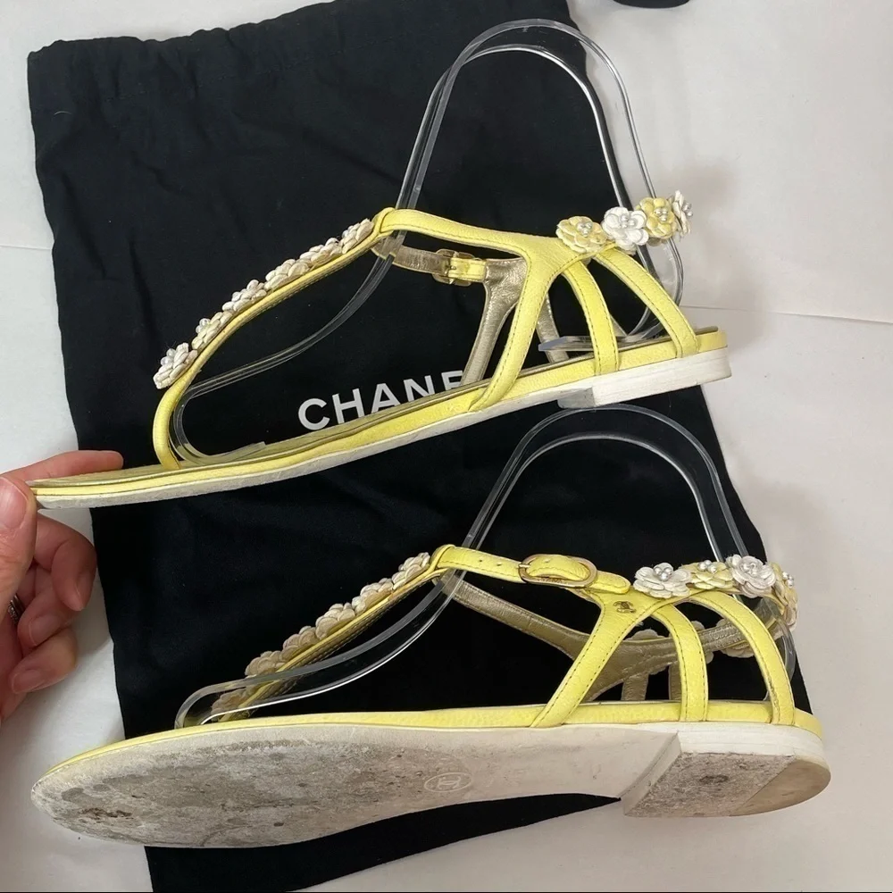 Chanel Interlocking CC Logo Sandals